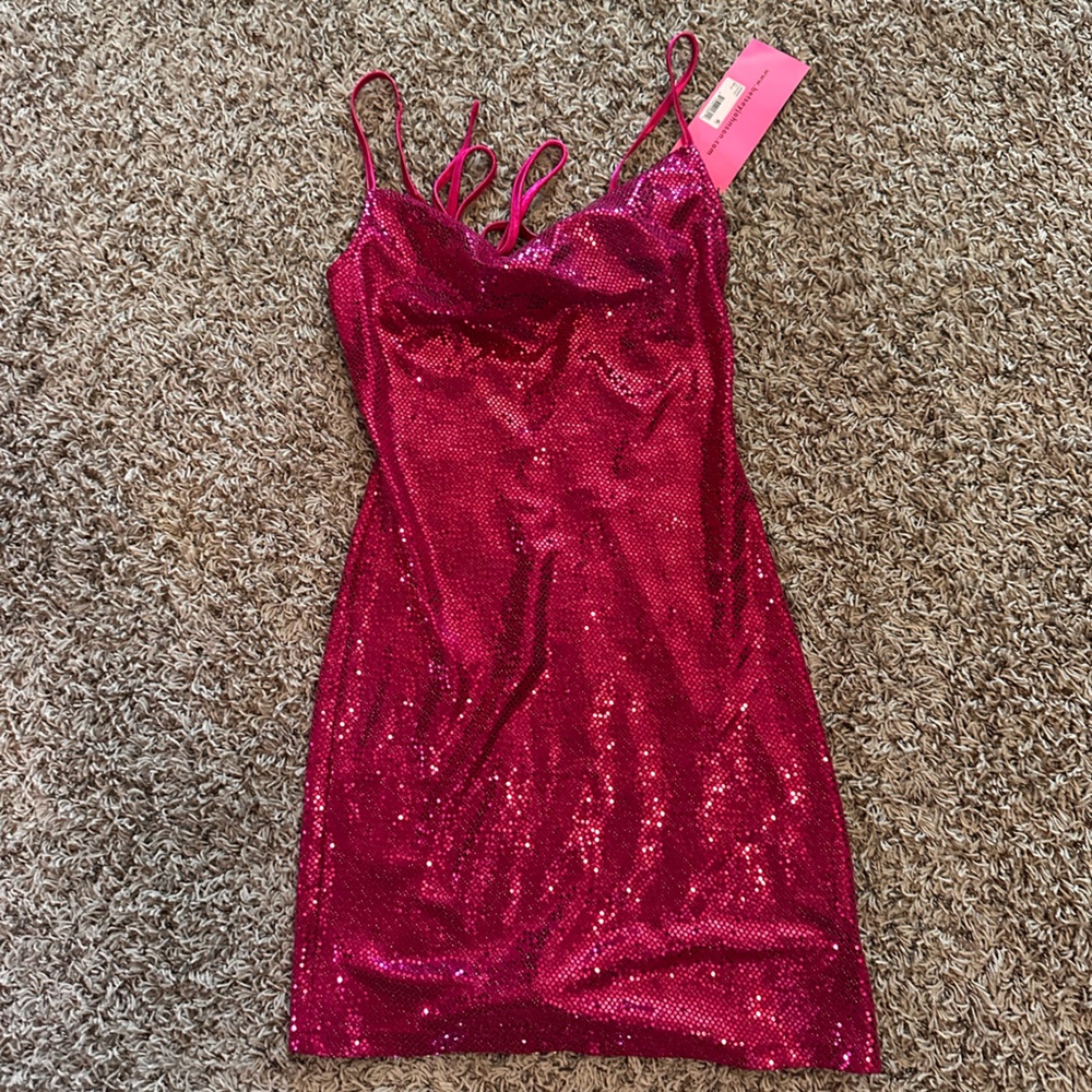Jessica Simpson Sparkling Pink Sequin Dress